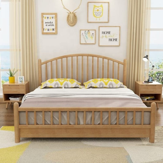 سرير بتصميم خشبي