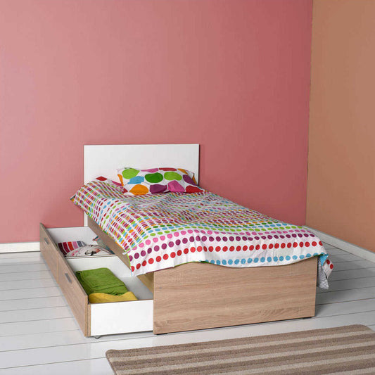 متوفر الان سرير اطفال تصميم خشبي مزود بدرجين اونلاين | بيوت
