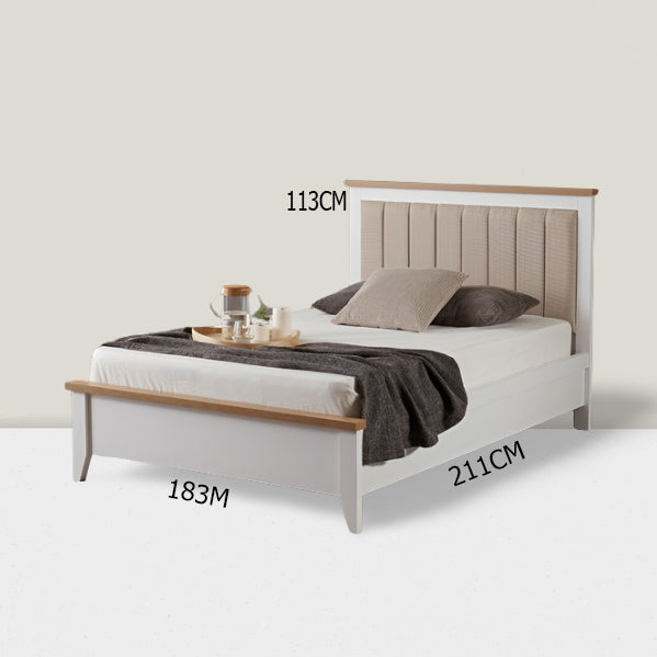 تصفح الان سرير نوم تصميم خشبي باللون الأبيض الداكن | بيوت
