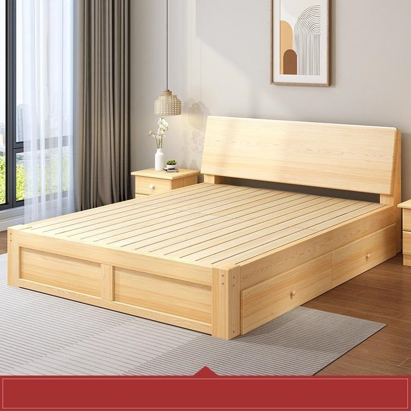 سرير بتصميم خشبي معاصر