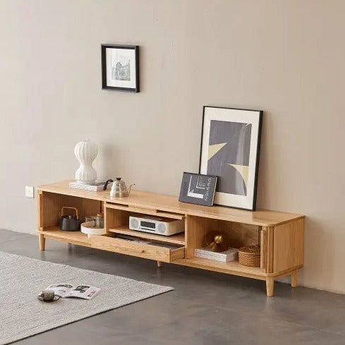 طاولة تلفاز بتصميم خشبي مميز