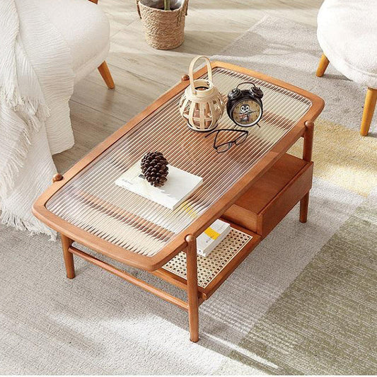 طاولة قهوة خشبي عصرية تصميم حديث